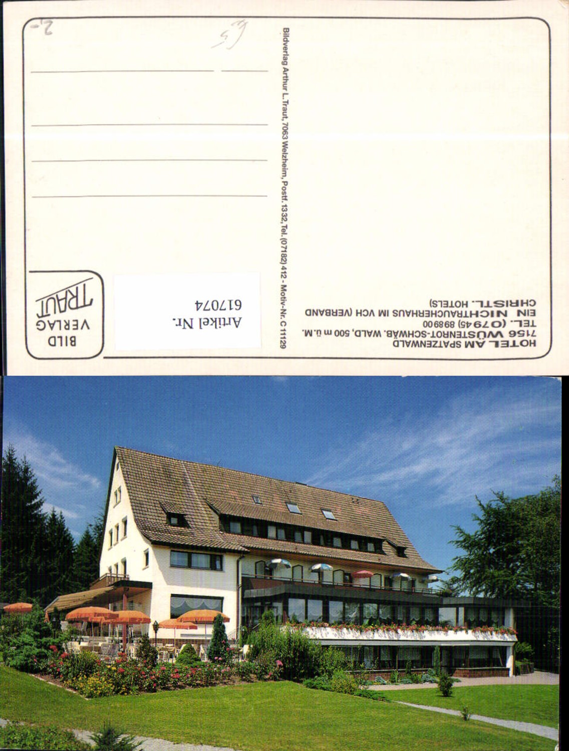 617074,Wüstenrot Mainhardter Wald Schwäbisch Wald Hotel am Spatzenwald