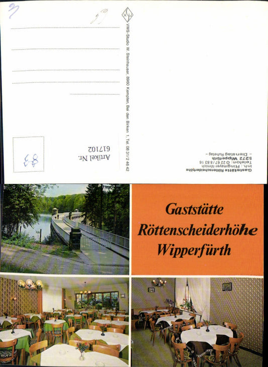617102,Mehrbild Ak Wipperfürth Gaststätte Röttenscheiderhöhe