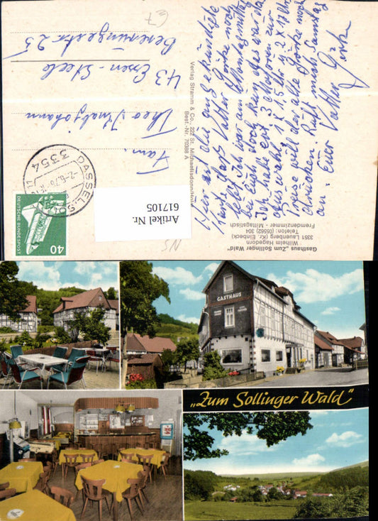 617105,Mehrbild Ak Dassel Lauenberg Einbeck Gasthaus Zum Sollinger Wald