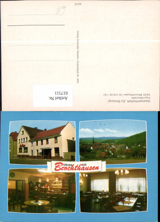 617111,Mehrbild Ak Duderstadt Brochthausen Gastwirtschaft Zur Erholung