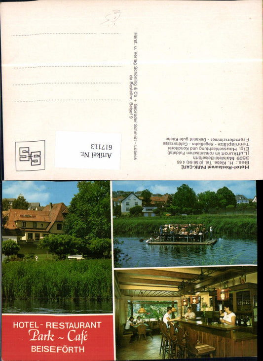 617113,Mehrbild Ak Beiseförth Malsfeld Hotel Restaurant Park-Cafe