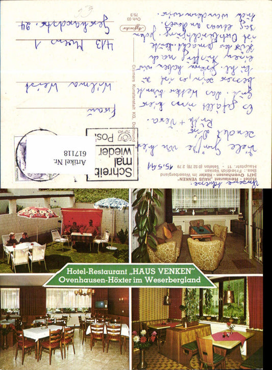 617118,Mehrbild Ak Ovenhausen Höxter Weserbergland Hotel Restaurant Haus Venken