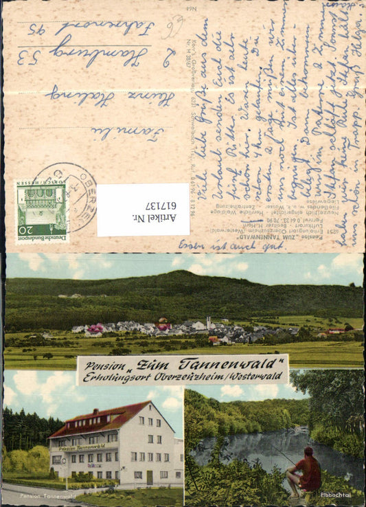 617137,Mehrbild Ak Oberzeuzheim Westerwald Pension Zum Tannenwald