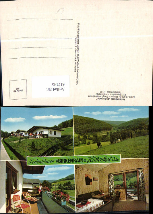 617145,Mehrbild Ak Mossautal Hüttenthal Ferienhäuser Birkenrain