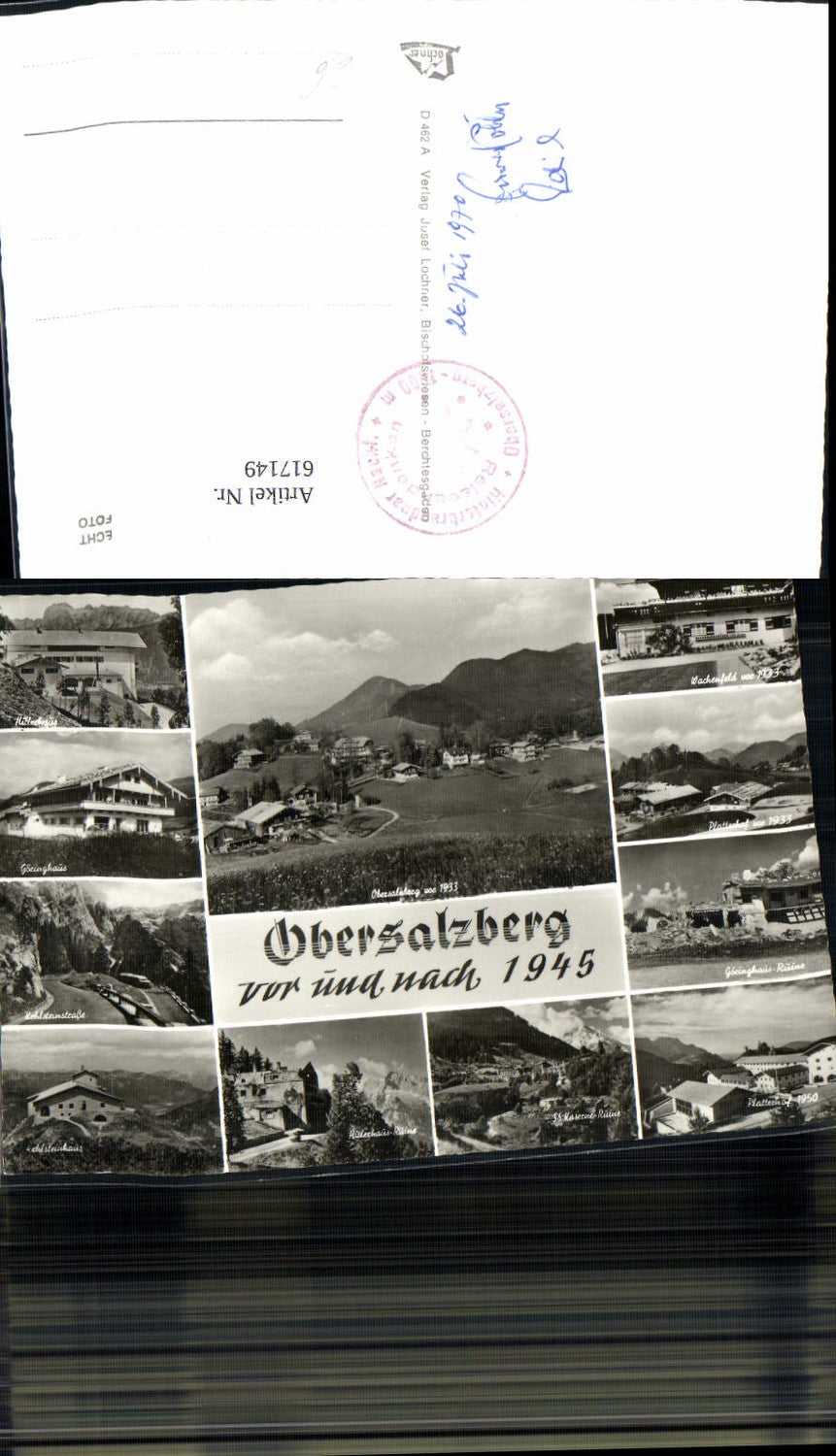 617149,Mehrbild Ak Obersalzberg Berchtesgaden WW2