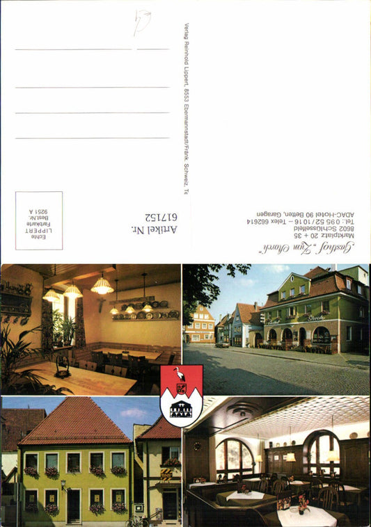 617152,Mehrbild Ak Schlüsselfeld Gasthof Zurm Storch