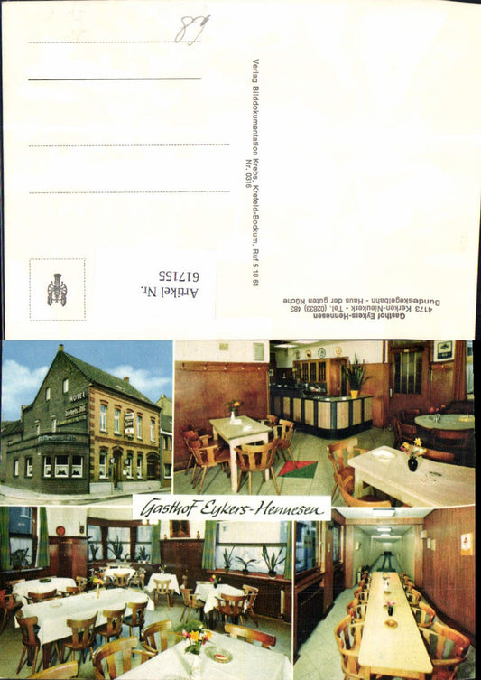 617155,Mehrbild Ak Kerken Nieukerk Gasthof Eykers-Hennesen