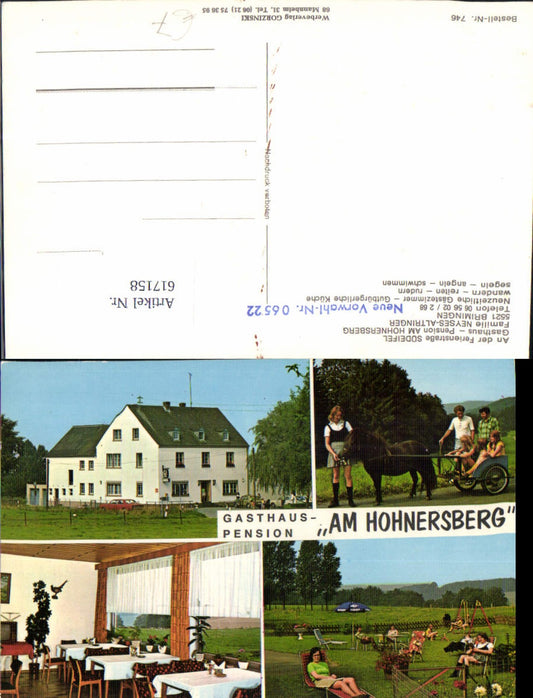 617158,Mehrbild Ak Brimingen Gasthaus Pension Am Hohnersberg