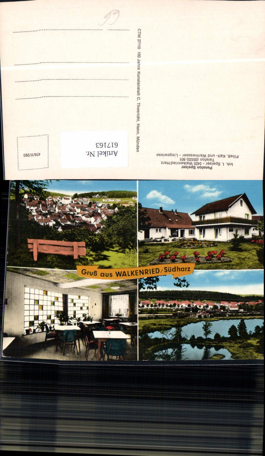 617163,Mehrbild Ak Walkenried Harz Pension Speiser