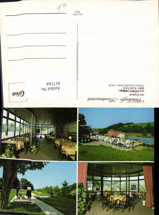 617164,Mehrbild Ak Kürten Waldcafe Restaurant a. Freibad