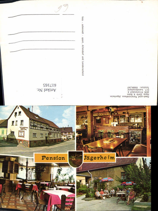 617165,Mehrbild Ak Frielendorf Lenderscheid Gasthaus Pension Jägerheim