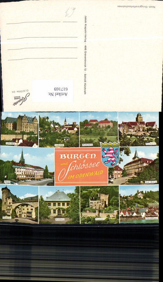 617169,Mehrbild Ak Burgen u. Schlösser Odenwald Erbach Fürstenau Freienstein