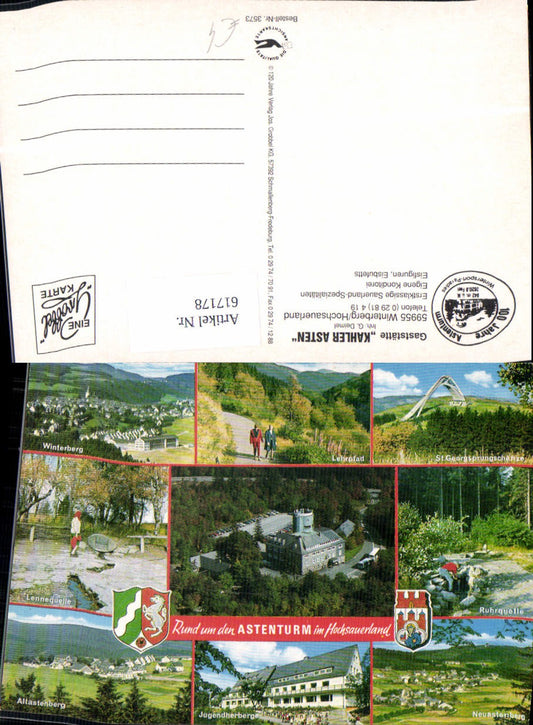 617178,Mehrbild Ak Winterberg Hochsauerland Gaststätte Kahler Asten