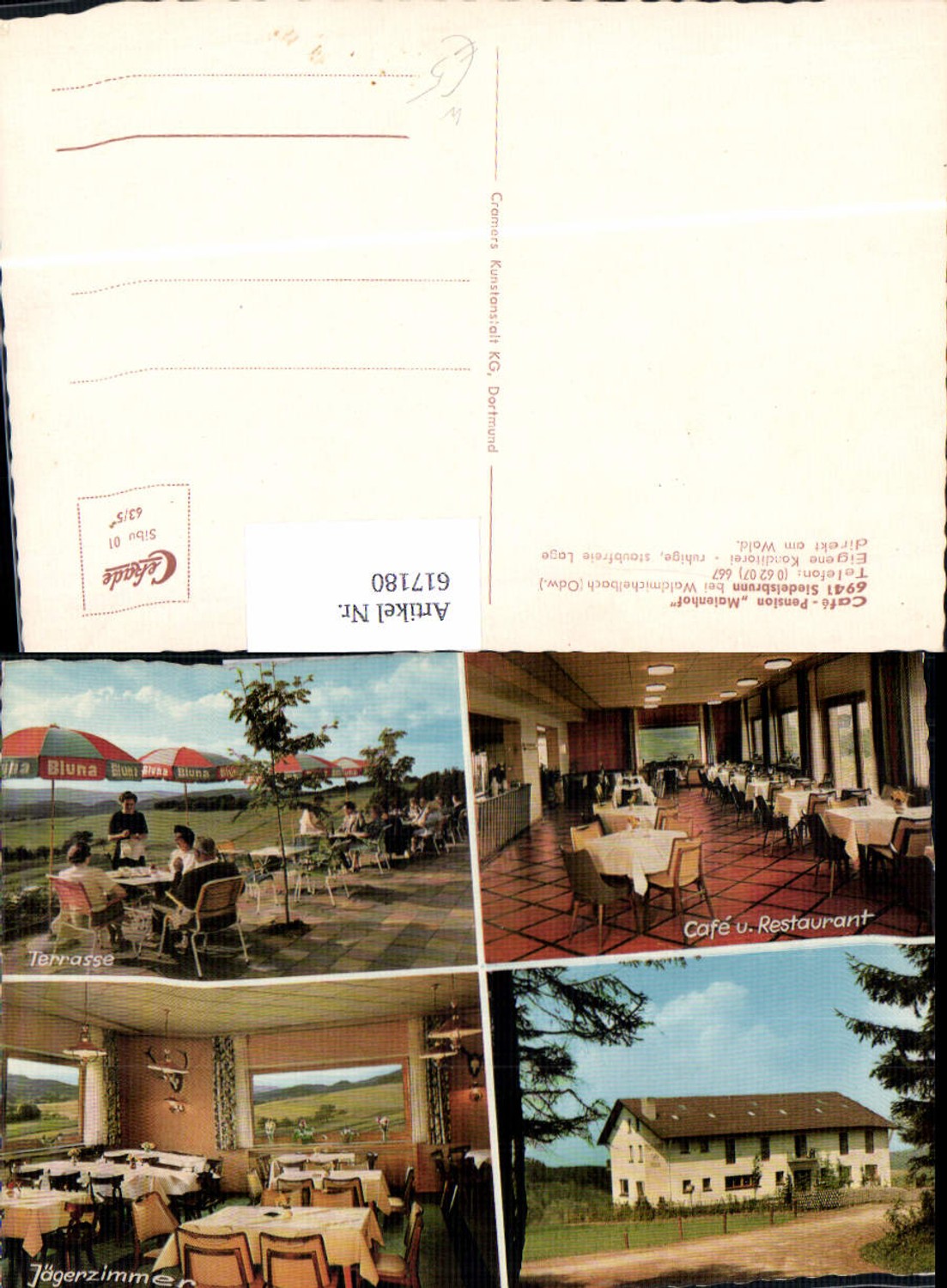 617180,Mehrbild Ak Wald-Michelbach Siedelsbrunn Cafe Pension Maienhof