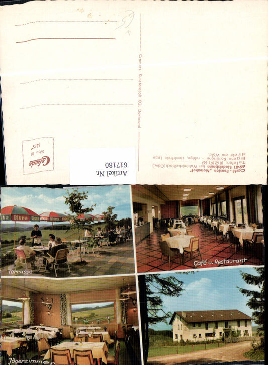 617180,Mehrbild Ak Wald-Michelbach Siedelsbrunn Cafe Pension Maienhof