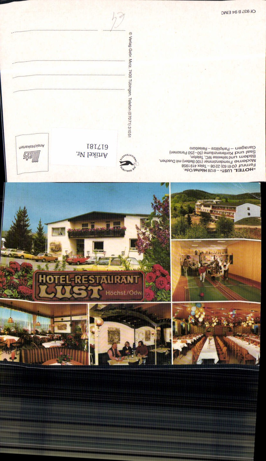 617181,Mehrbild Ak Höchst Odenwald Hotel Lust
