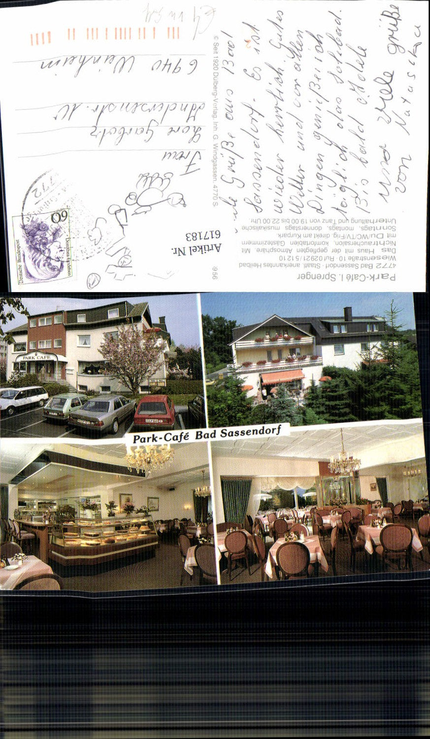 617183,Mehrbild Ak Bad Sassendorf Park-Cafe Sprenger VW Golf