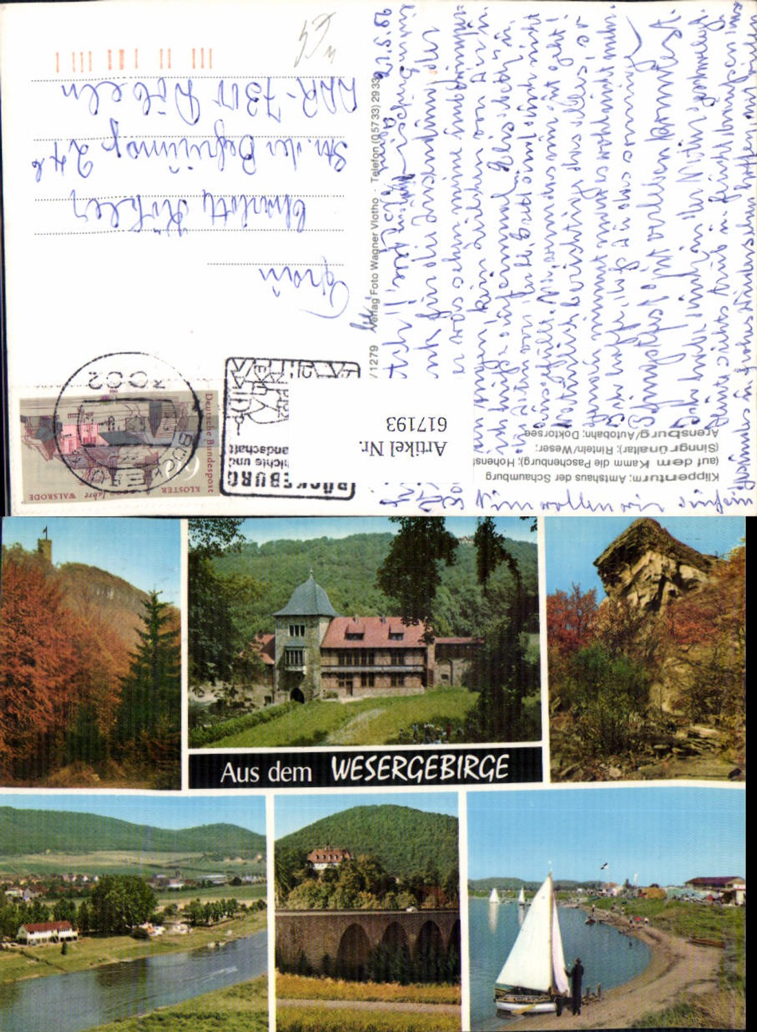 617193,Mehrbild Ak Aus d. Wesergebirge Klippenturm Rinteln Amtshaus Schaumburg Hohenstein