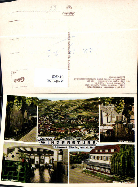 617209, Multi-image Ak Ihringen a. Kaiserstuhl Hotel Restaurant Winzerstube