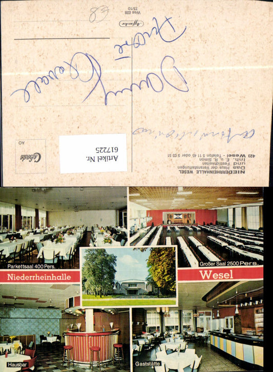 617225,Mehrbild Ak Wesel Niederrheinhalle Wesel