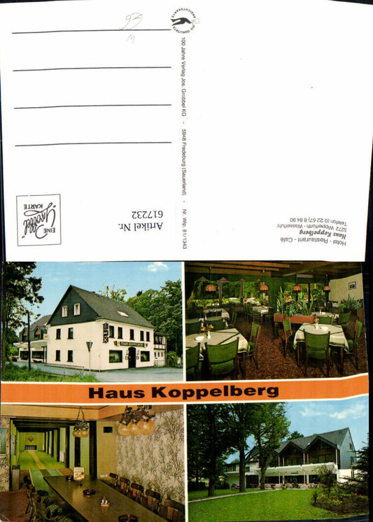 617232,Mehrbild Ak Wipperfürth Wasserfuhr Hotel Restaurant Cafe Haus Koppelberg