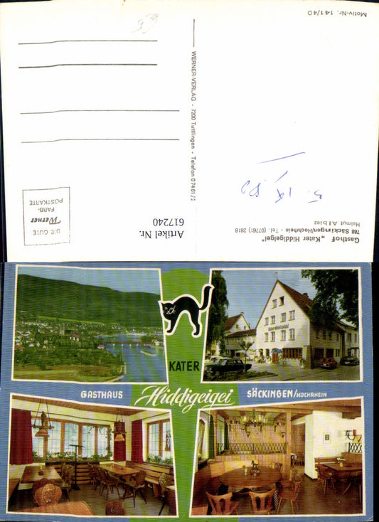 617240,Multi-image postcard Bad Säckingen Hochrhein Gasthof Kater Hiddigeigei