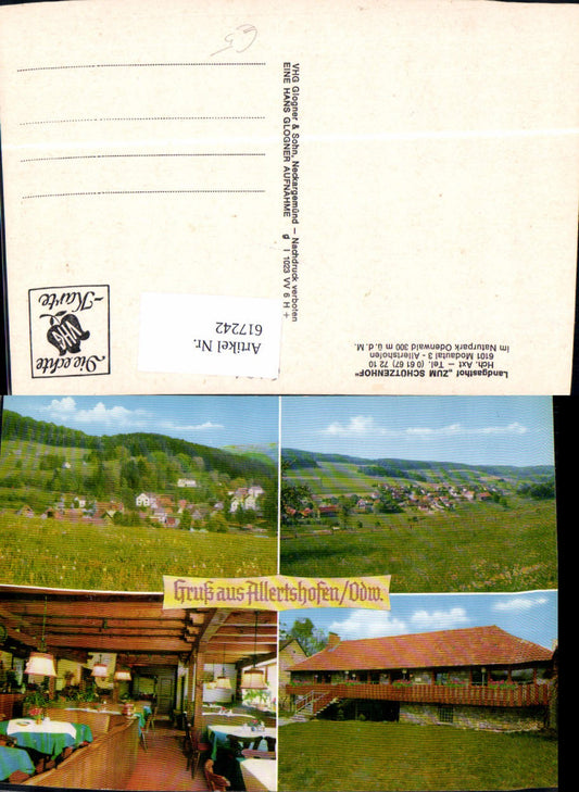 617242,Mehrbild Ak Allertshofen Modautal Landgasthof Zum Schützenhof
