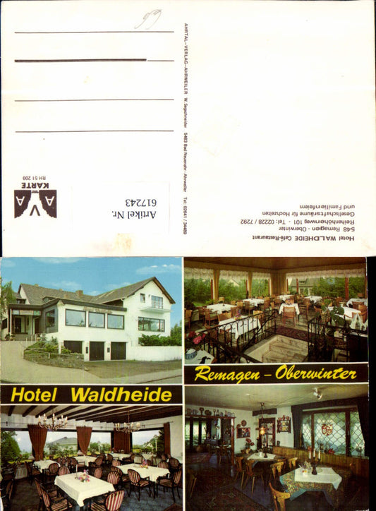 617243,Mehrbild Ak Remagen Oberwinter Hotel Waldheide