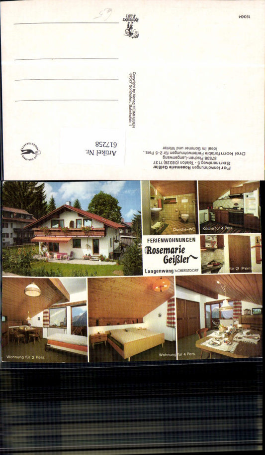 617258, Multi-image Ak Fishing in the Allgäu Langenwang Holiday apartments Geißler