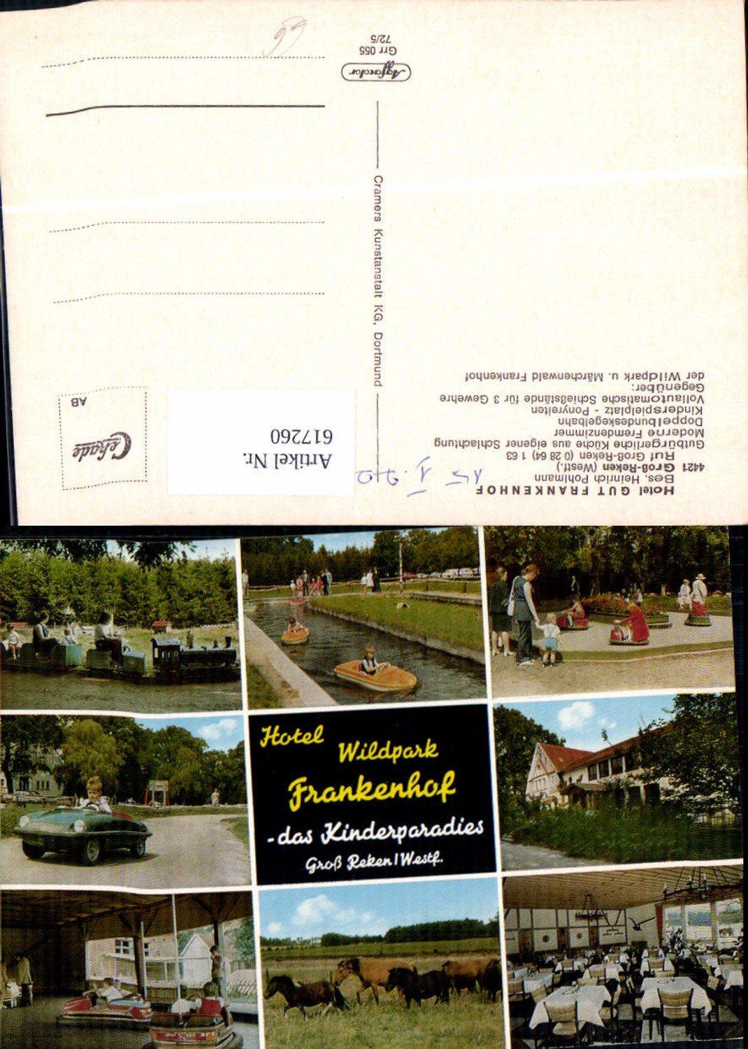 617260,Mehrbild Ak Reken Groß Reken Hotel Gut Frankenhof Pferde Reiten