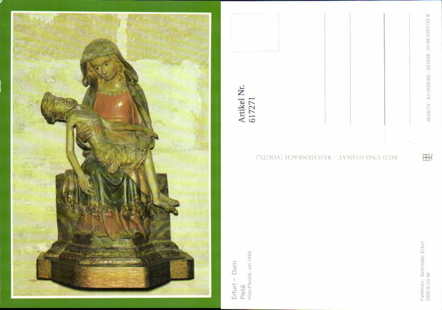 617271,Erfurt Dom Pieta Holzplastik