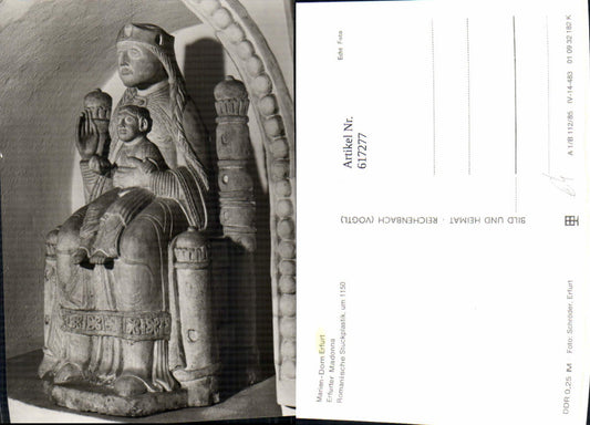 617277, Photo Ak Erfurt Cathedral Erfurt Madonna Stucco Sculpture
