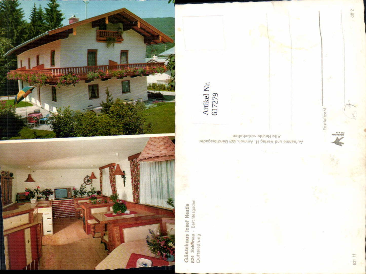 617279, Multi-image Ak Schönau Berchtesgaden Guesthouse Nestle
