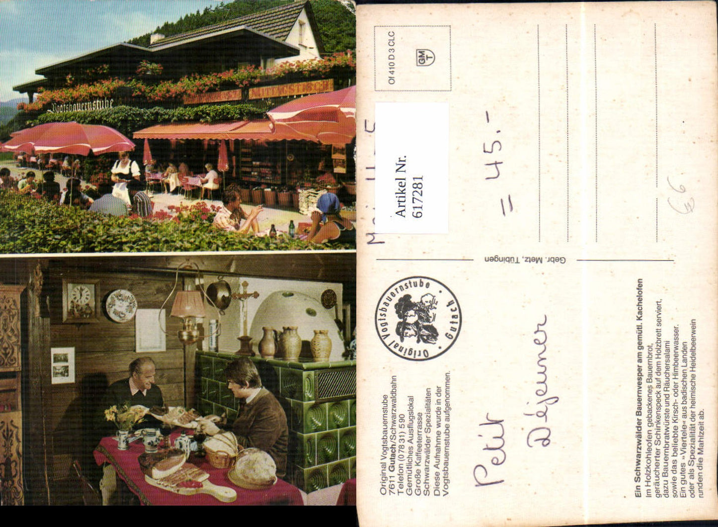 617281,Mehrbild Ak Gutach Schwarzwald Vogtsbauernstube Interieur Kachelofen