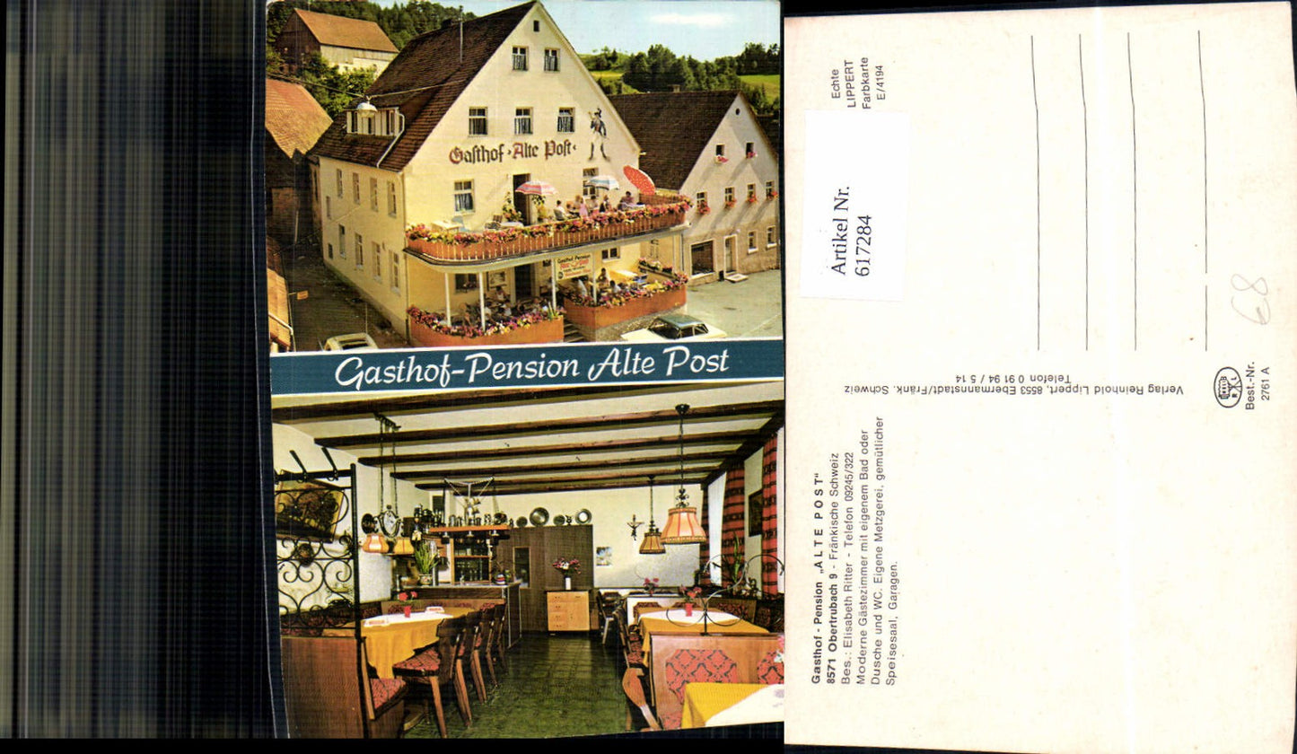 617284, Multi-image postcard Obertrubach Gasthof Pension Alte Post