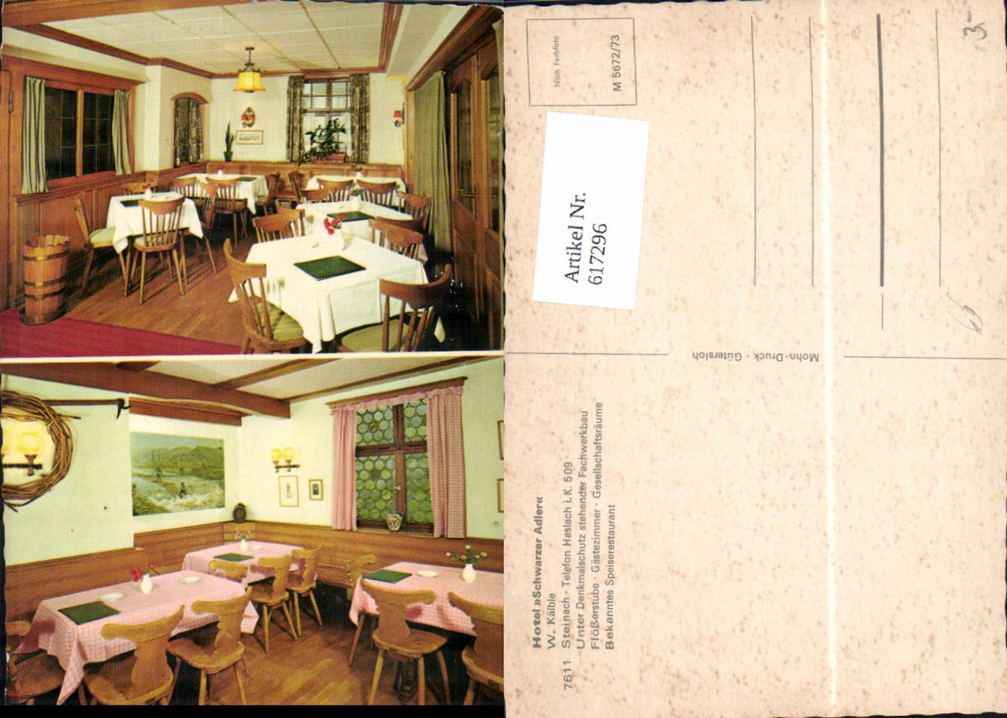 617296,Mehrbild Ak Haslach im Kinzigtal Steinach Hotel Schwarzer Adler