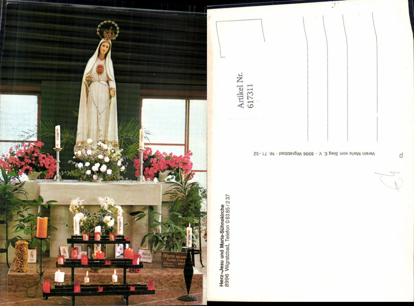 617311,Opfenbach Wigratzbad Herz-Jesu u. Maria-Sühnekirche Kirche Altar
