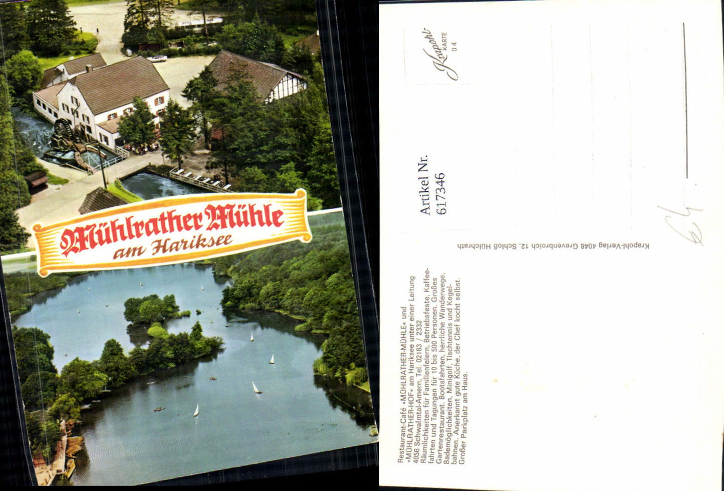 617346,Mehrbild Ak Schwalmtal Amern Restaurant Cafe Mühlrather-Mühle Hariksee Wassermühle