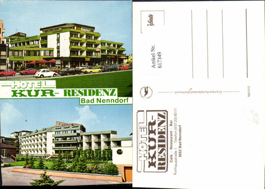617349,Mehrbild Ak Bad Nenndorf Hotel Kurresidenz Kur-Residenz VW Käfer