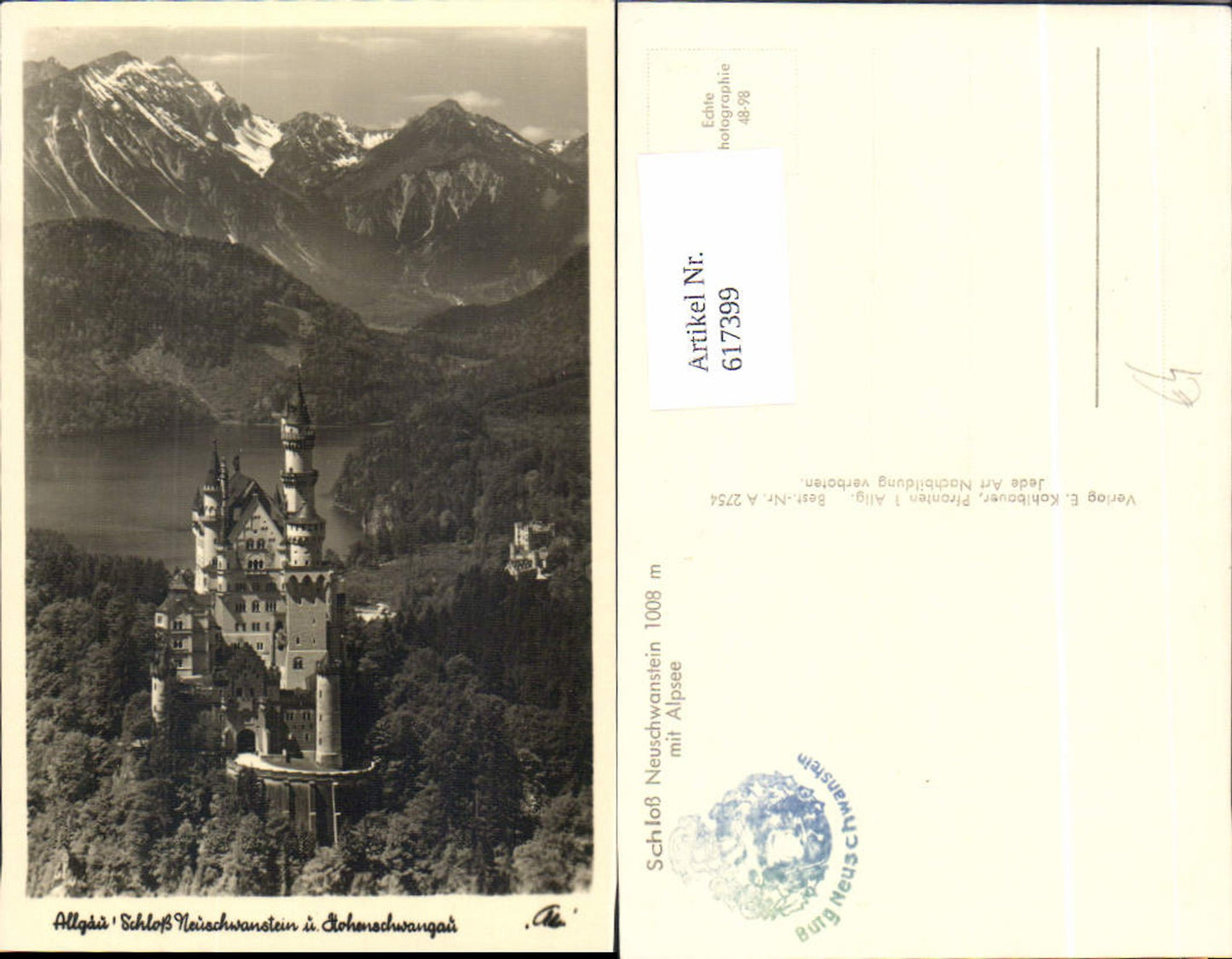 617399,Füssen im Allgäu Schloss Neuschwanstein Hohenschwangau