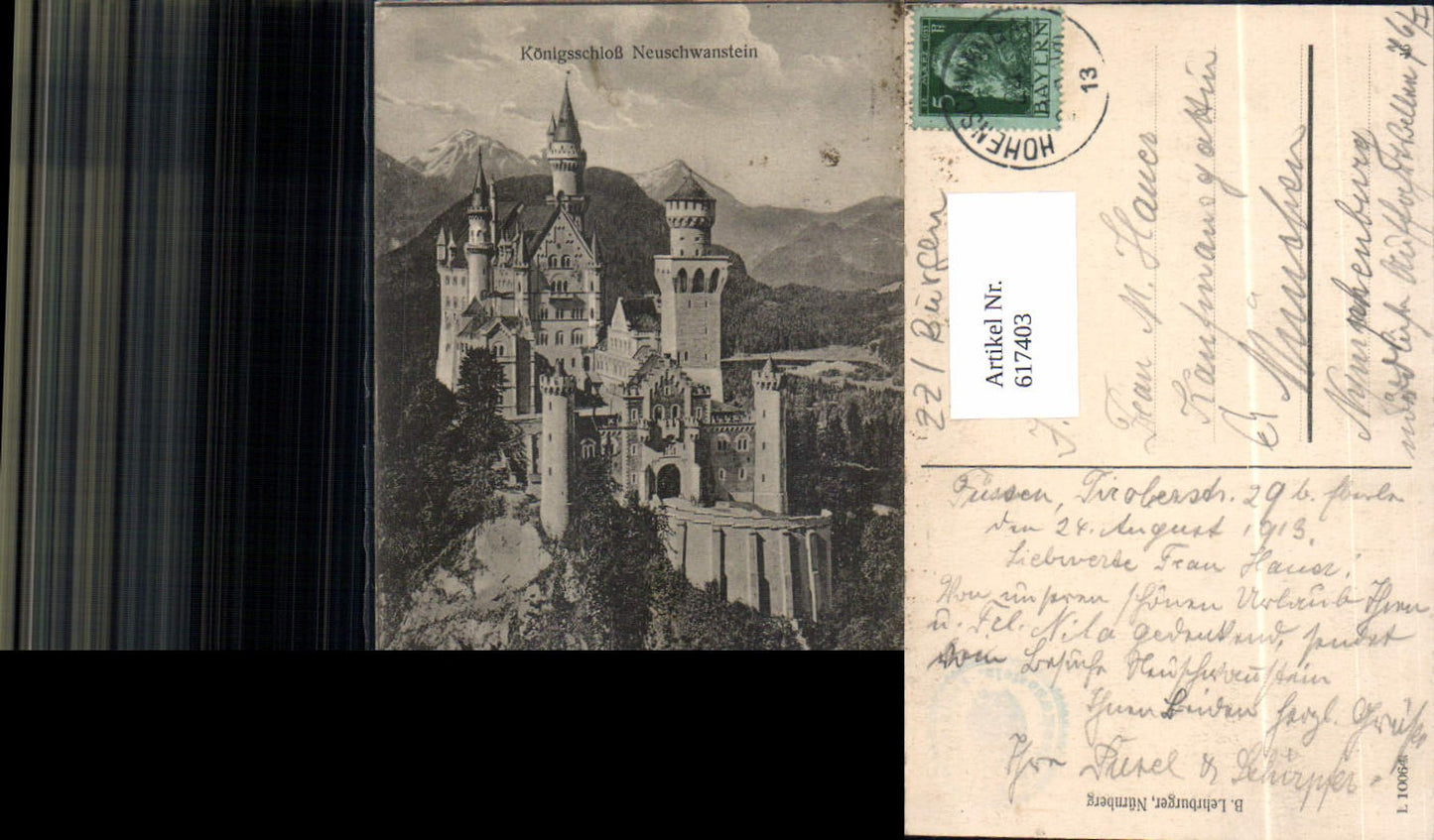 617403,Füssen im Allgäu Schloss Neuschwanstein pub Lehrburger L 10064