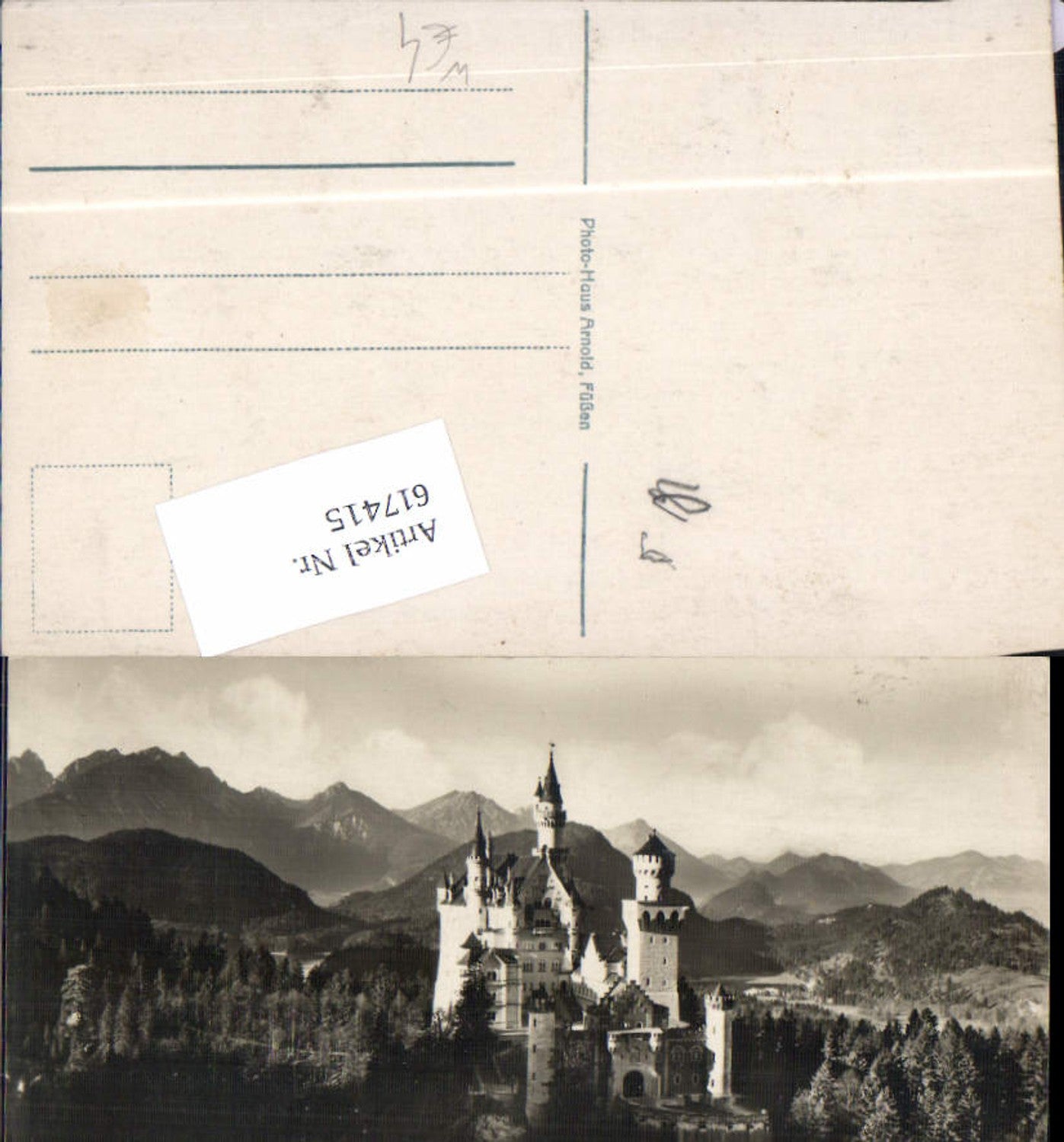 617415,Foto-AK Füssen im Allgäu Schloss Neuschwanstein pub Photo Haus Arnold 63