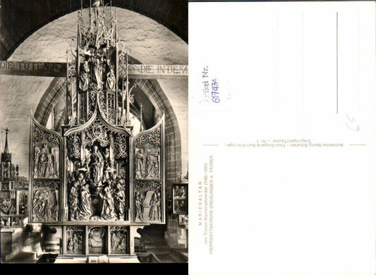 617434, Photo Ak Creglingen a. Tauber Marienaltar Herrgottskirche Church