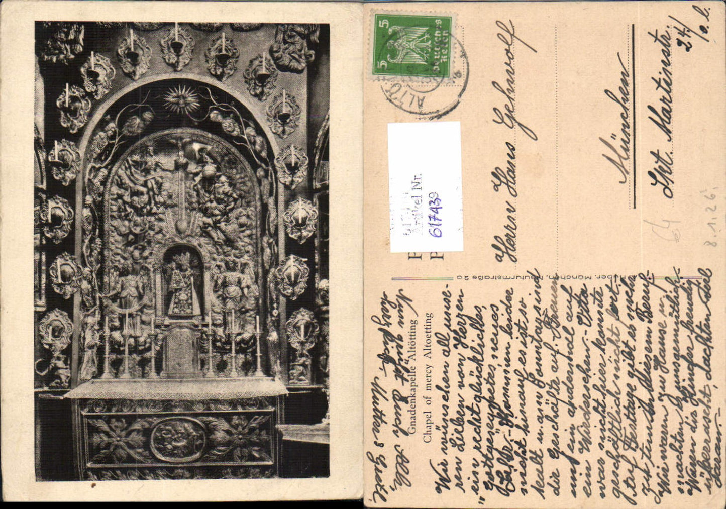 617439,Altötting Gnadenkapelle Altar Kirche Innen