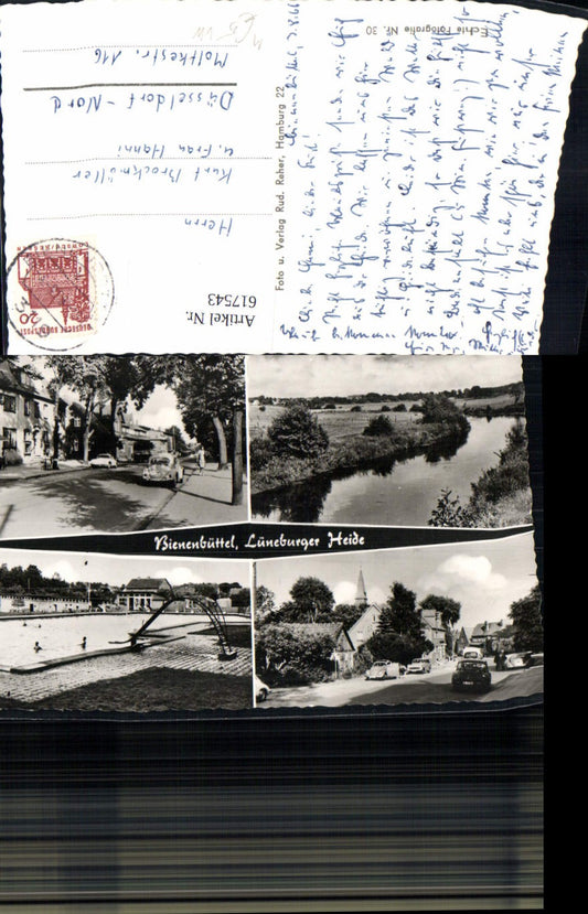 617543,Mehrbild Ak Bienenbüttel Lüneburger Heide VW Käfer Freibad