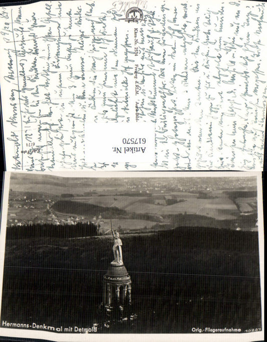 617570,Fliegeraufnahme Detmold Teutoburger Wald Hermanns-Denkmal