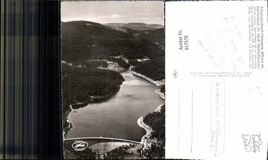 617578, Aerial view Schwarzenbach Dam Forbach High Black Forest Dam