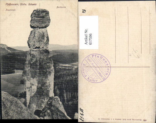 617596,Königstein Pfaffenstein Sächsische Schweiz Barbarine Papststein