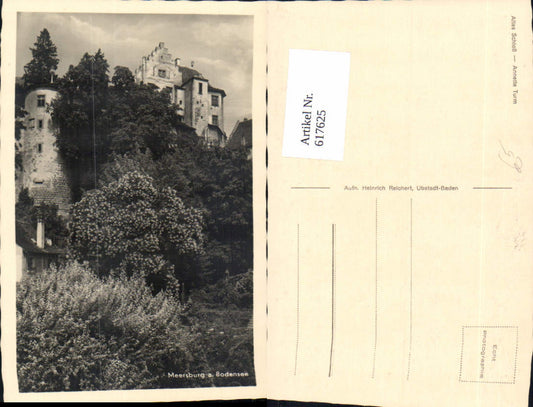 617625, Photo Ak Meersburg on Lake Constance Old Castle Annette Tower