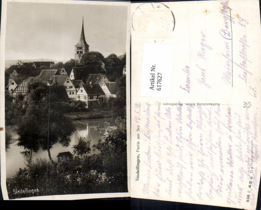617627, Photo Ak Sindelfingen, scene at the lake